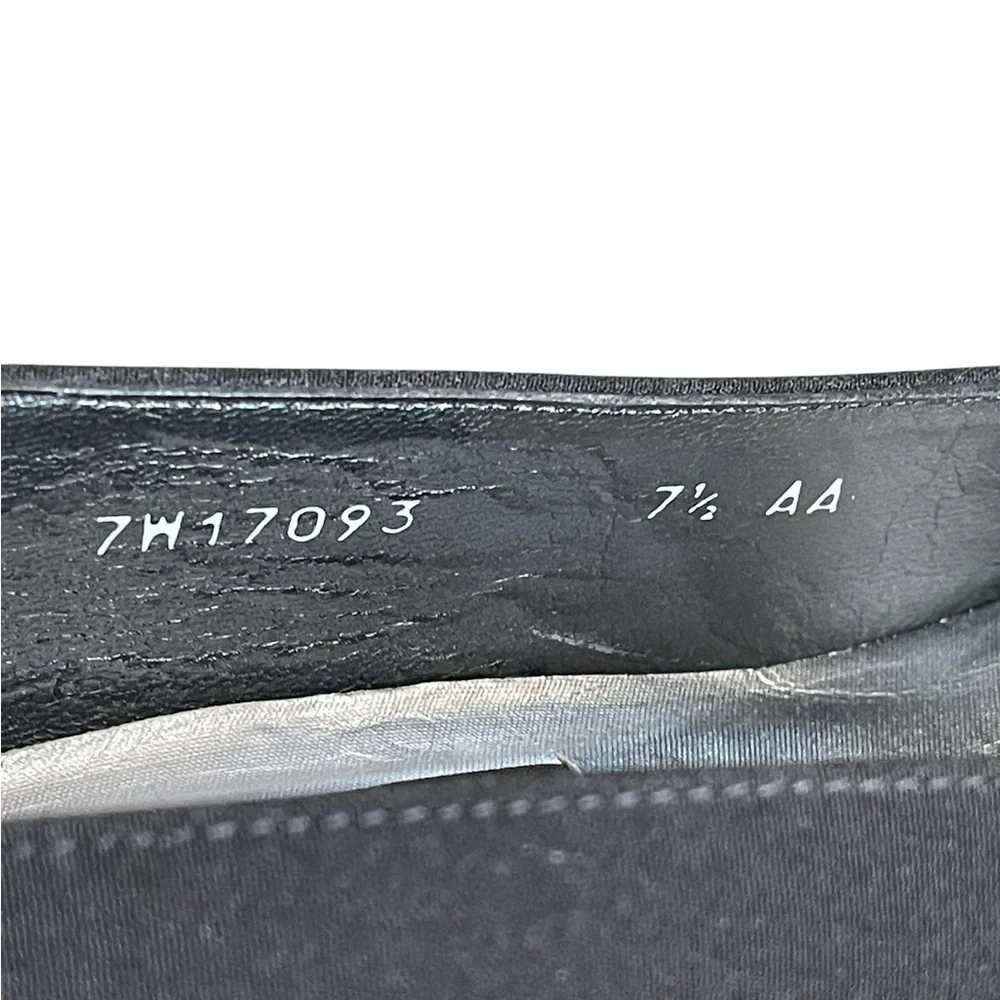 Stuart Weitzman‎ Pump Women's 7.5AA Black Fabric Embellish Slip On Block Heel